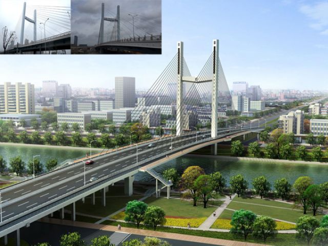 舜湖西路京杭运河斜拉桥工程