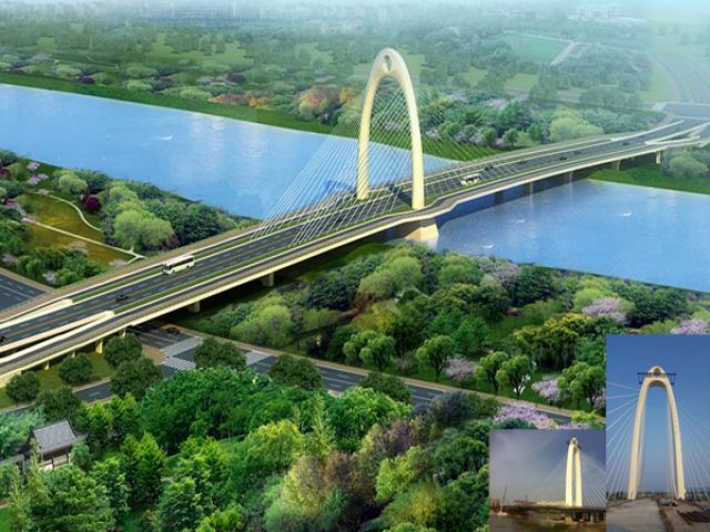 六合新城斜拉桥工程